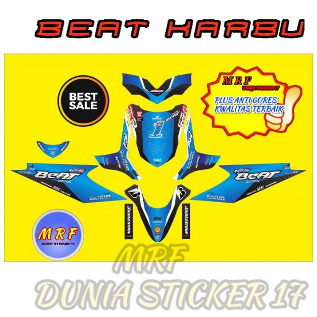 dekal beat karbu stiker decal beat karbu decal stiker beat karbu stiker motor beat karbu biru