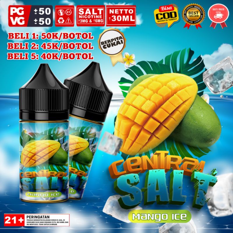 LIQUID SALT NIC RASA MANGO CUKAI BARU LIQUIDS S4LT N.IC RASA MANGGA DINGIN