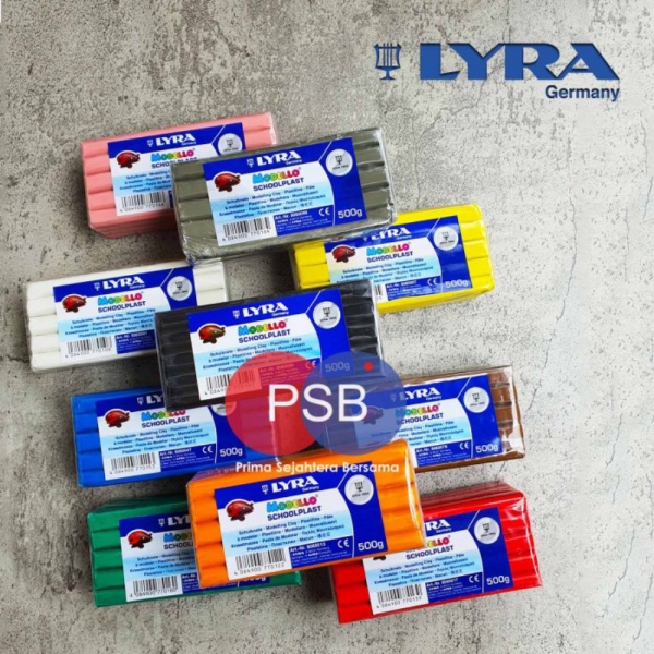 Promo Lyra Modello School Plast  Modelling clay  Lilin Plastisin 500 gram - Putih Berkualitas