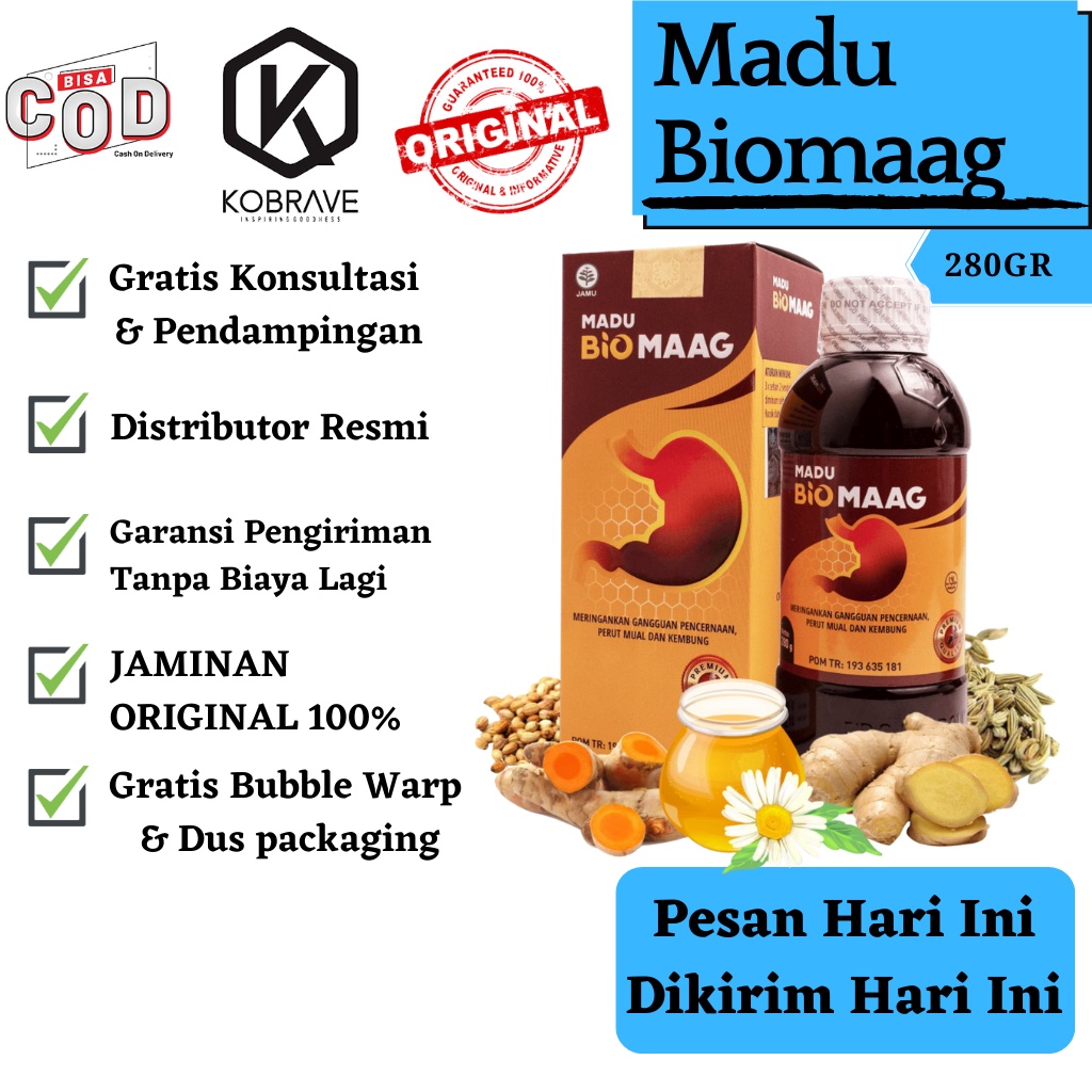 BIOSFERA Madu Biomaag Biomag Obat Herbal Asam Lambung Original Madu Bio Maag Kronis Gerd Gangguan Pencernaan