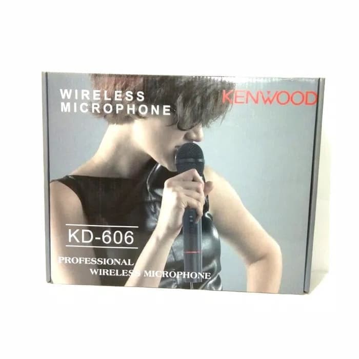 Kenwood Mic Wireless Double Kenwood KD-606 Microphone / Mik Tanpa Kabel suara lantang