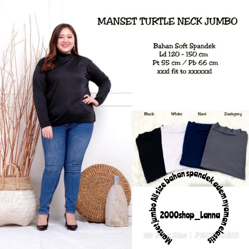 Manset baju wanita daleman gamis jumbo BB 45-80 kg