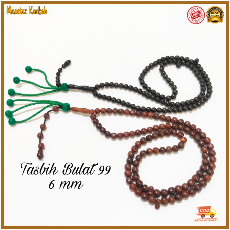 Tasbih kokka kaukah 99 ukuran 6mm original koka kauka kaoka kaokah