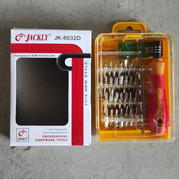 Obeng set 32 in 1 pinset multifungsi hp laptop srewdrivertool termurah