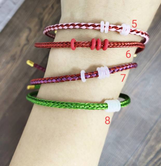 FIFI FASHION Gelang tangan wanita  Korea Mode Kreatif  Tali kawat Gold Disesuaikan (1-17) 12#