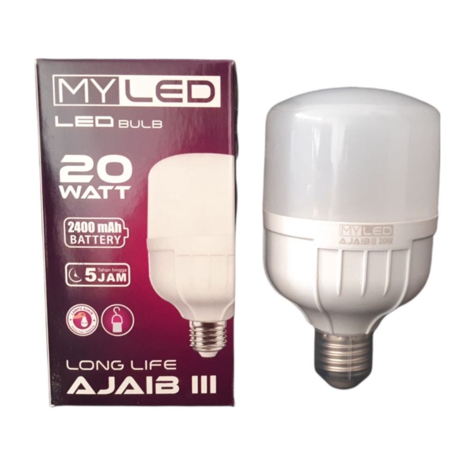 MYLED Ajaib III Lampu LED Capsule Emergency AC/DC 20 Watt