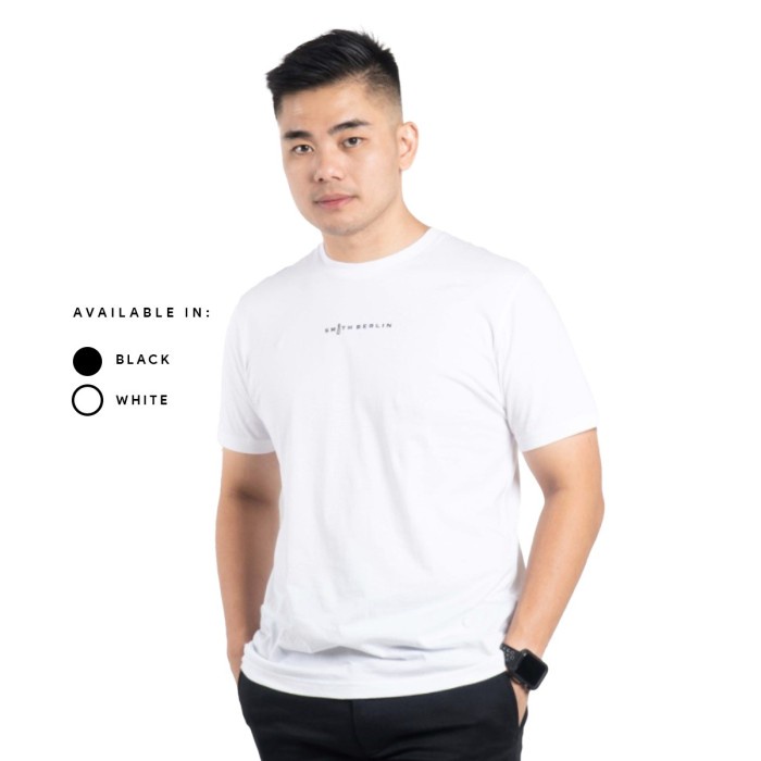 KAOS PRIA SMITH BERLIN MINI LOGO BLACK