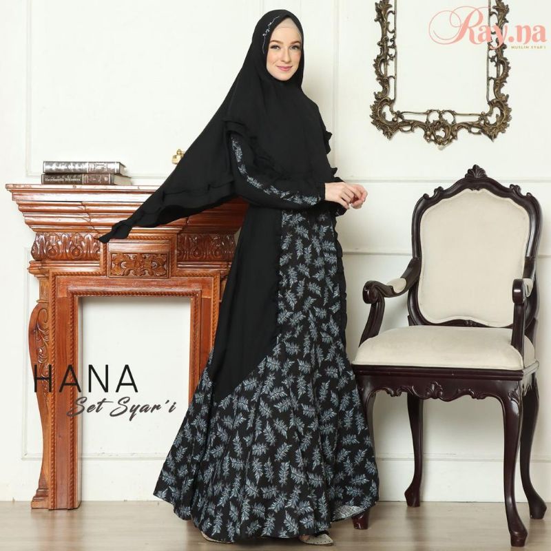 GAMIS CREPE SYARI HANA SET BY RAYNA