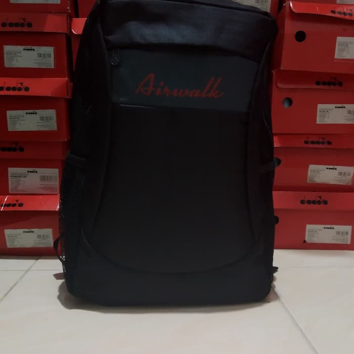 tas Punggung Backpack Airwalk Original Edward Black Unisex