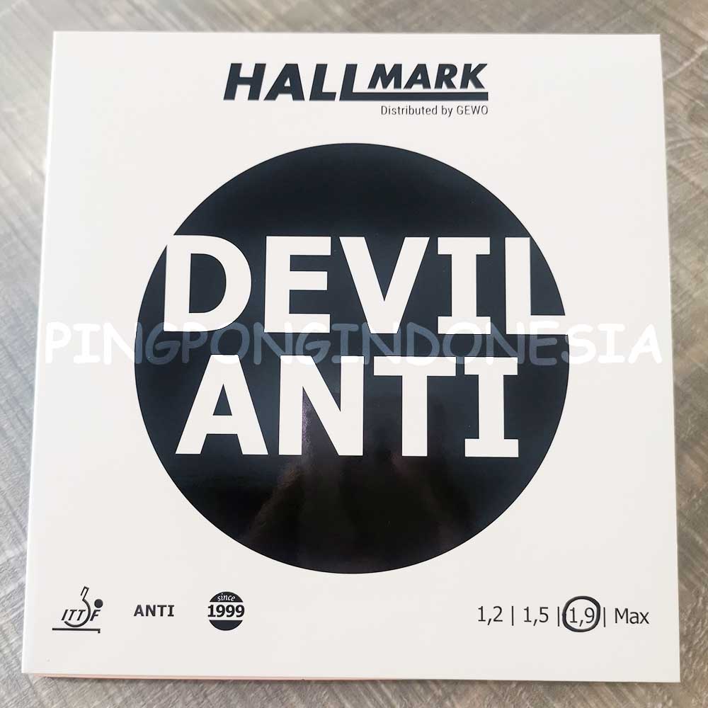 Hallmark Devil Anti - Karet Pingpong Rubber Tenis Meja Anti Bet Bat Defensive Allround+