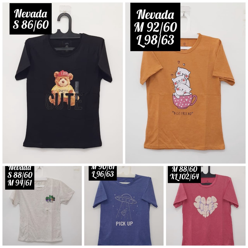 Baju Matahari Kaos Nevad@ Wanita / cewek Dewasa Lengan Pendek mix Red P0int original branded matahar