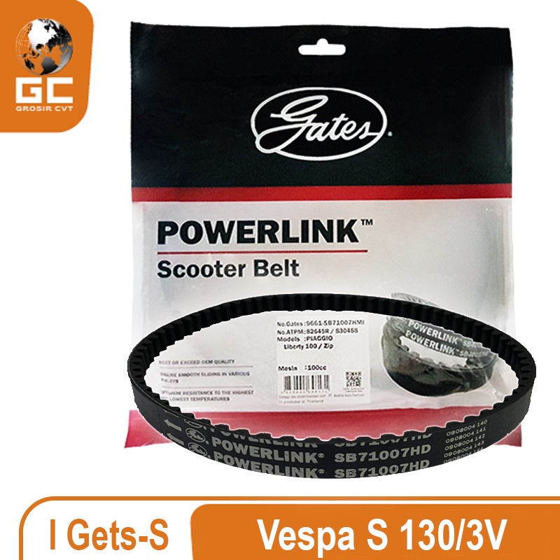 Van belt V Belt Vanbelt Fanbelt Vespa S 125 3V B016447 Gates Powerlink