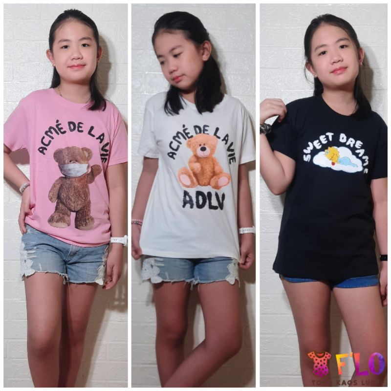 Kaos Size M - Size L (LD85 LD90 LD95) - Kaos Oblong Wanita - Tshirt Cewek -  T-shirt Perempuan Lenga