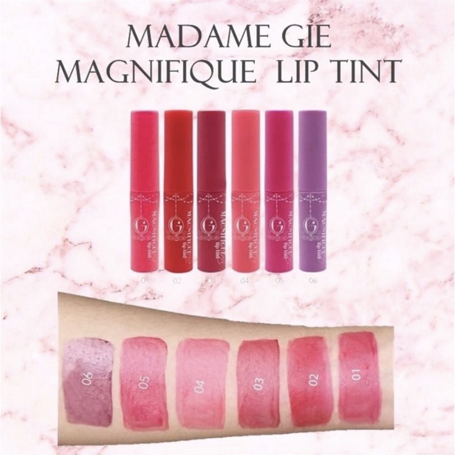 READY STOCK Madame Gie Magnifique Lip Tint Make Up Bibir Waterproof ORIGINAL