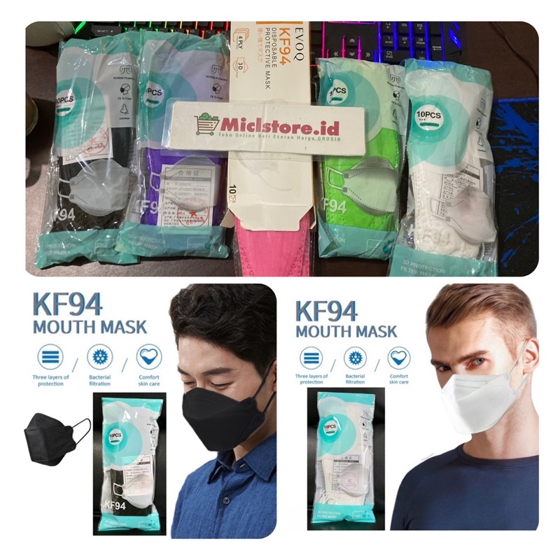 masker KF94 warna isi 10pcs masker evo masker korea
