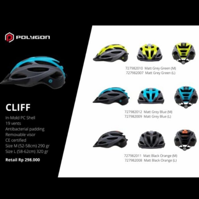 Helm Sepeda Gunung MTB Polygon Cliff