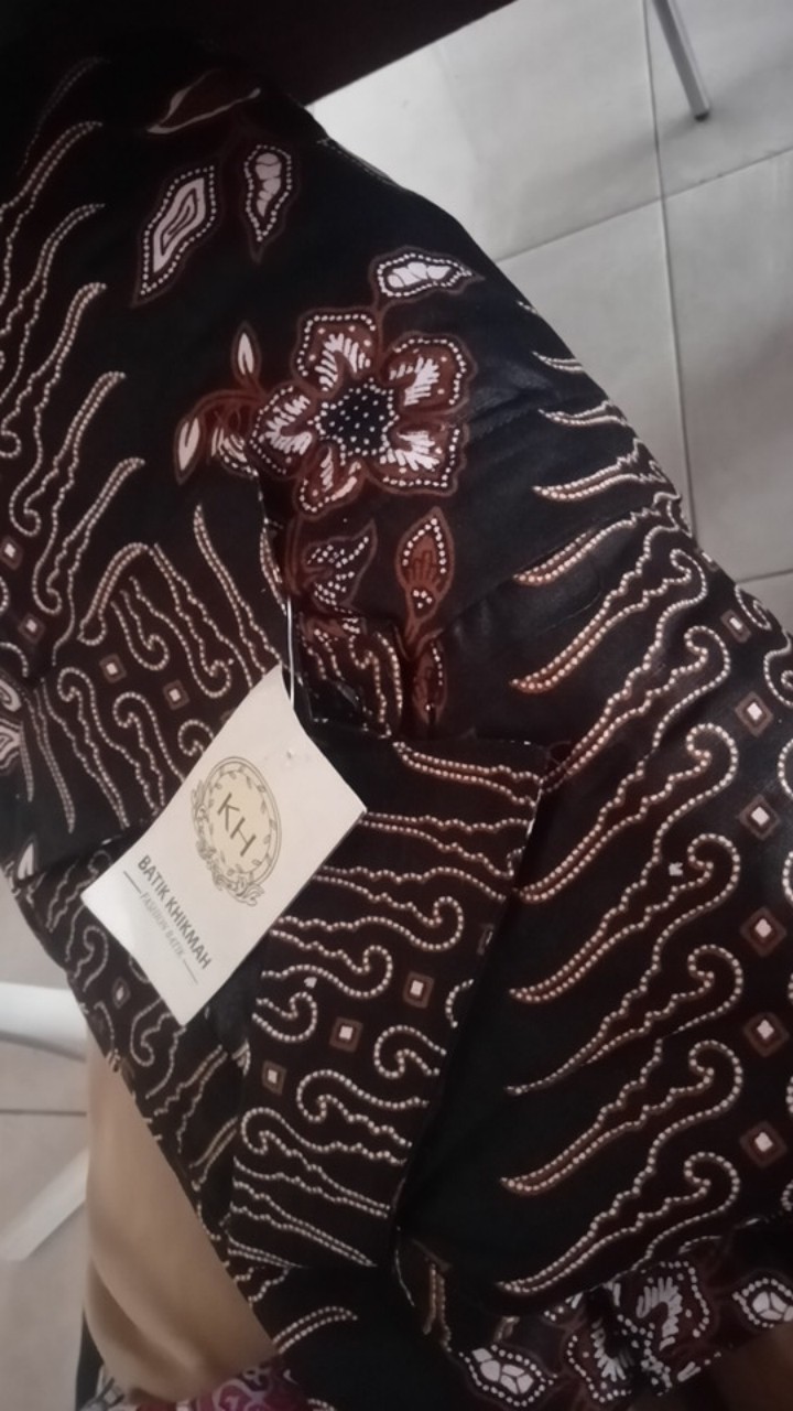 Kemeja Batik Pria Lengan Panjang Size M L Xl Xxl  Bswart Batik Hrb026 Kenongo Hem Panjang Padi