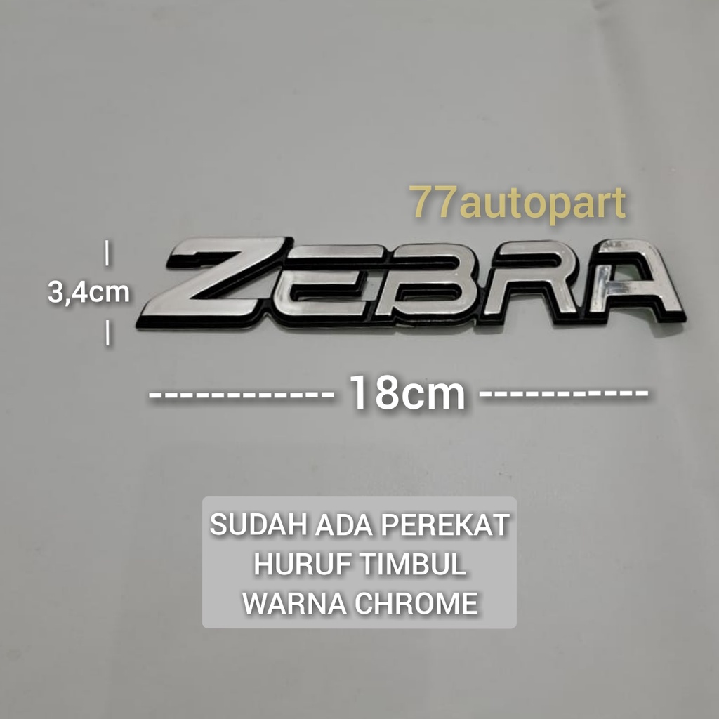 emblem logo mobil tulisan zebra