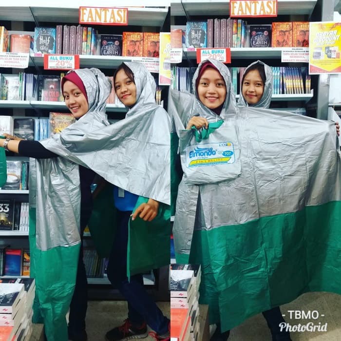 JAS HUJAN PONCHO ELMONDO 2 IN 1/JAS HUJAN 2 ORANG/JAS HUJAN KELELAWAR