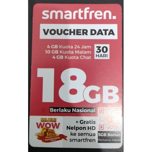 VOUCHER INTERNET SMARTFREN 18GB