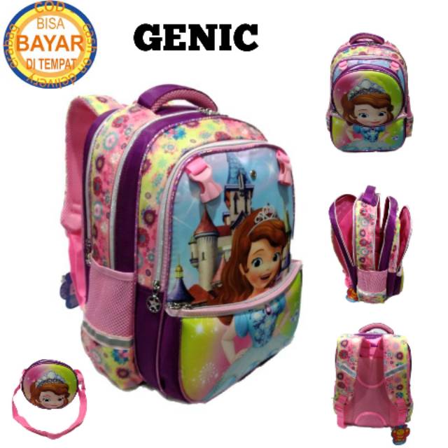 Tas ransel anak sekolah SD karakter Genic import
