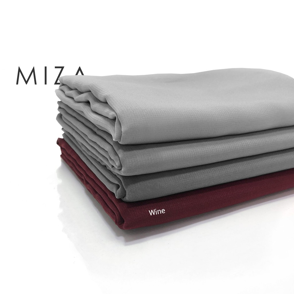 Hijab Segiempat Polycotton Scarf Premium Part 1 Hazel by MIZA-Wine