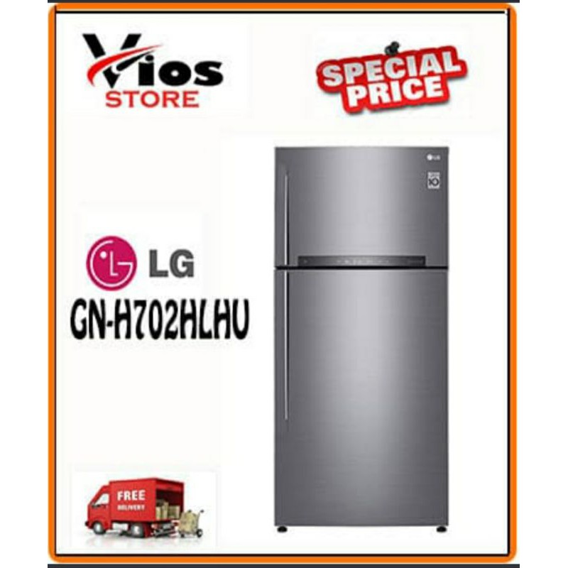 LG GN-H702HLHU KULKAS INV 2 PINTU GNH702HLHU GNH702 GN-H702 702HLHLHU