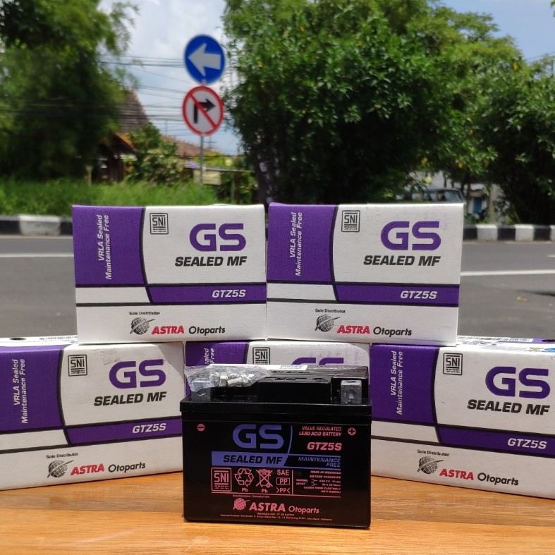 RESMI ORIGINAL GS ASTRA GTZ5S AKI MOTOR HONDA BEAT FI BEAT ESP BEAT KARBU BEAT STREET 12V GS ASTRA