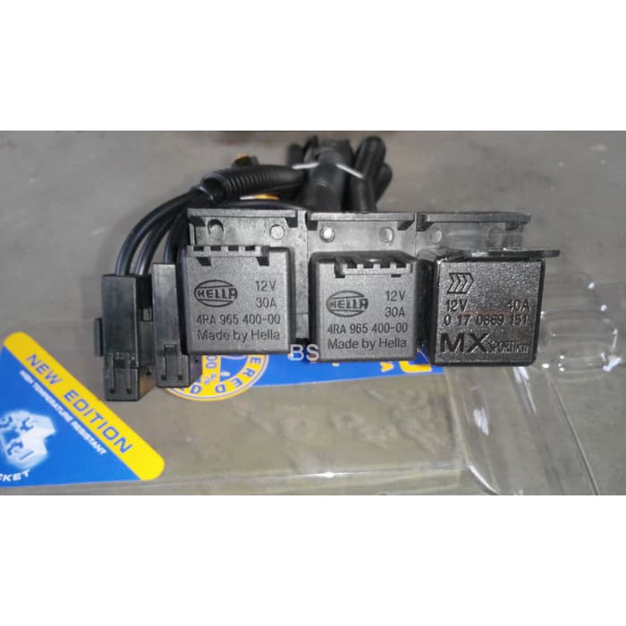 HELLA KABEL RELAY LAMPU KABEL SET 3 RELAY 2 LAMPU
