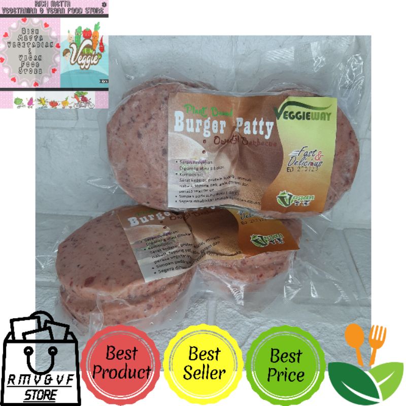

VeggieWay - Soya Burger Patty Oriental Barbacue 6pcs Vegetarian Vegan