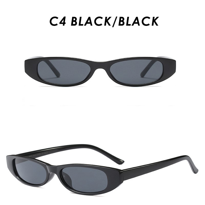 (YUZHU) Bayar Di Tempat Kacamata Hitam Wanita dan Pria Vintage Small Sunglasses Women/Men Eyeglasses