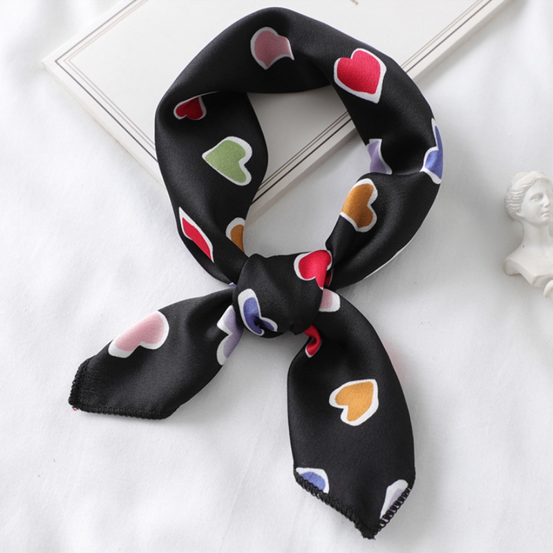 &quot;Mora&quot; 50x50 cm Mini scarf, Scarf Leher, Scarf Tas, Bahan Silk Immitation