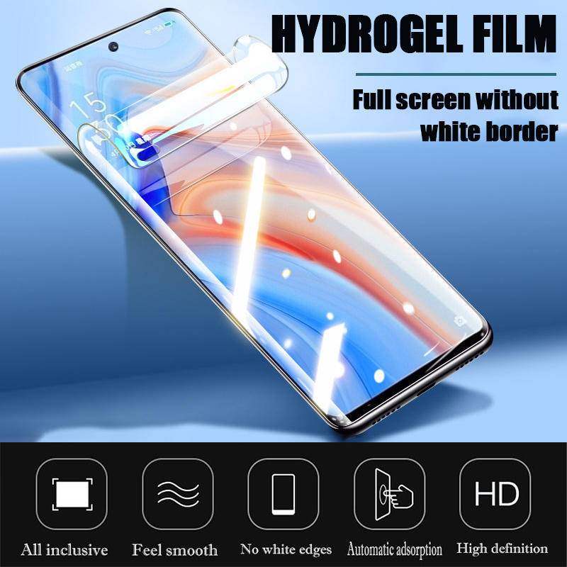 Pelindung Layar Hydrogel Bening Anti Blueray Untuk OPPO Reno 6 / 6 Z / 5 / 4 / 3 / 2 / 10x Zoom