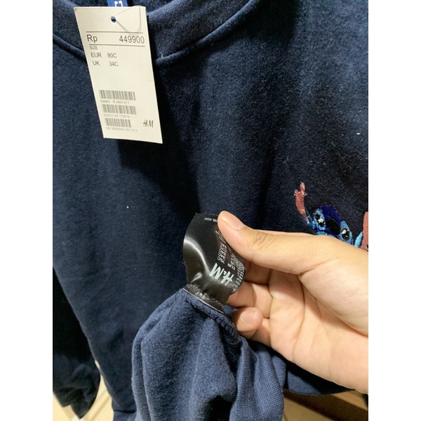 CREWNECK H&amp;M STITCH NAVY