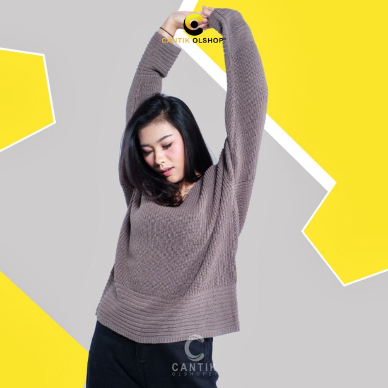 Sweater Rajut Wanita Kayra Oversized Tebal Korean