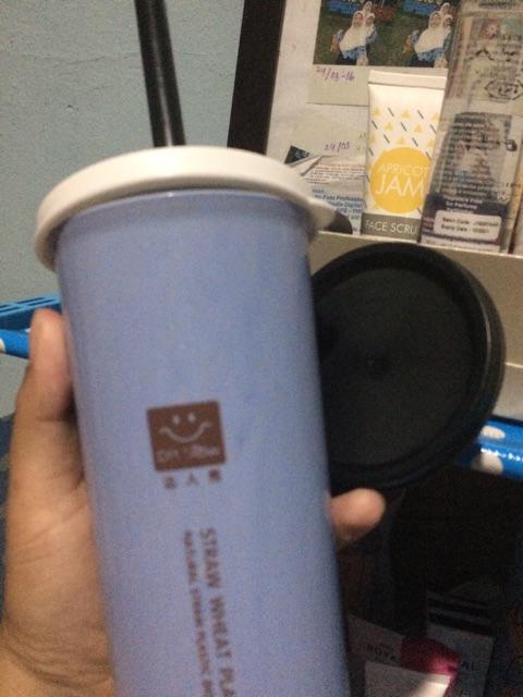 Botol Minum Jerami 2tutupan Pipet Sedotan / Botol Tumblr / Botol Minum Tumblr / Bottle Tumblr