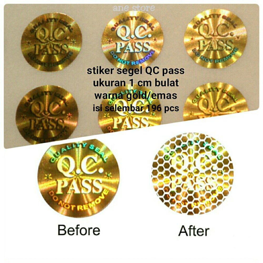 

STIKER HOLOGRAM SEGEL Q.C. PASS, uk. 1 cm bulat Murah