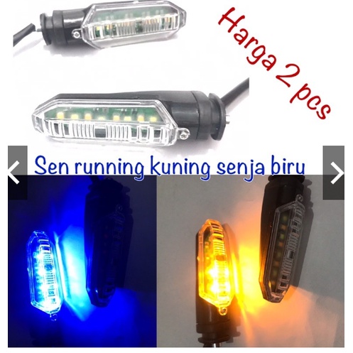 lampu sein kiri kanan vario 125new/150 cb 1500r led new/adv dll sepasang sein motor vario new universal sen led running 2mode