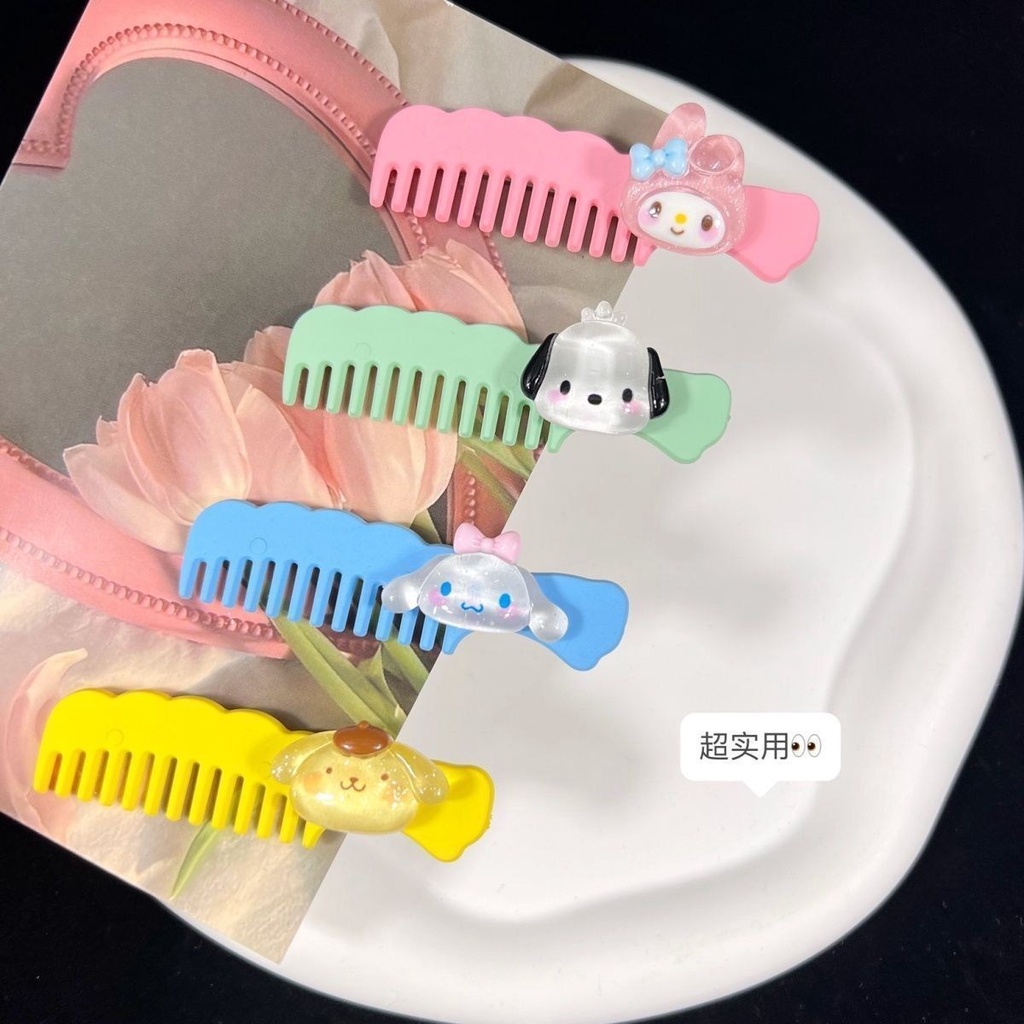 Sanrio Jepit Rambut Bentuk Sisir Motif Kartun 3D Untuk Anak Perempuan