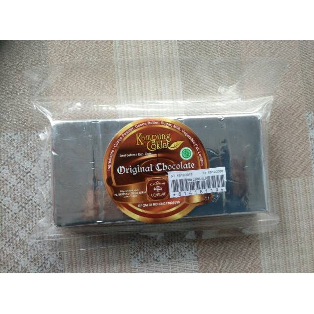 

COKLAT Blok rasa ORIGINAL netto: 250gr (Kampung Coklat Blitar)