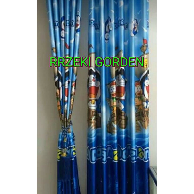 Gorden blackout karakter motif doraemon hordeng jendela korden pintu