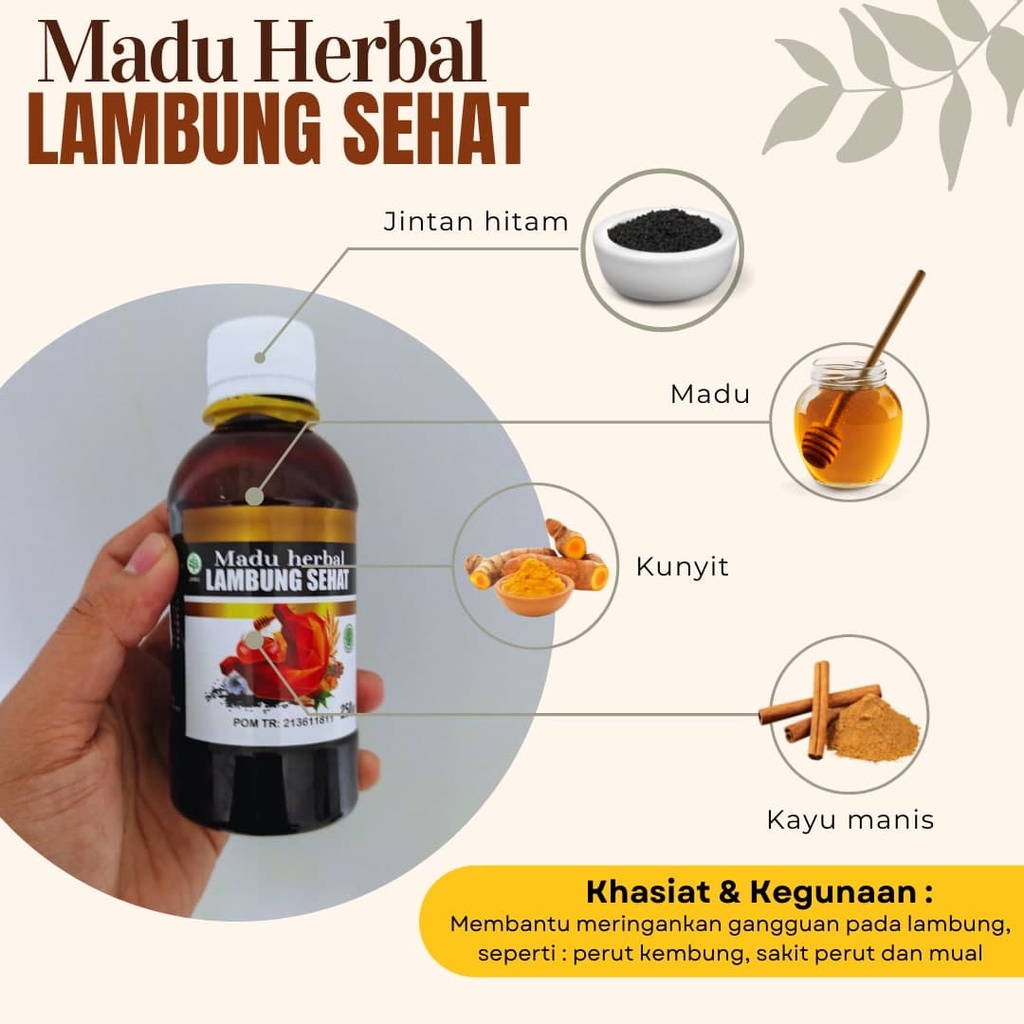 Obat Luka Lambung - Obat Infeksi Lambung - Obat Radang Lambung - Obat Tukak Lambung - Obat Asam Lambung - Obat Maag Akut &amp; Kronis - Obat Nyeri Lambung - Obat Mual / Muntah - Obat GERD - Obat Lambung Bocor Dengan Madu Herbal Lambung Sehat