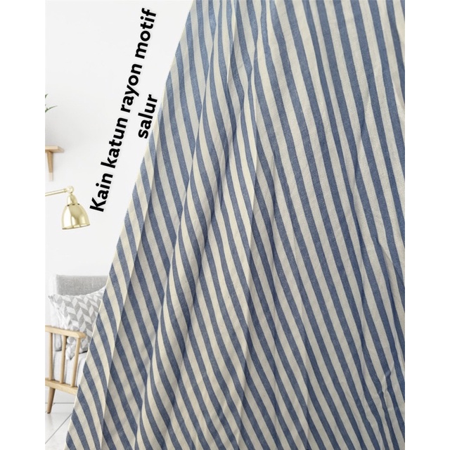 bahan kain katun rayon viscose premium motif salur warna biru ungu ijo mint terbaru best seller
