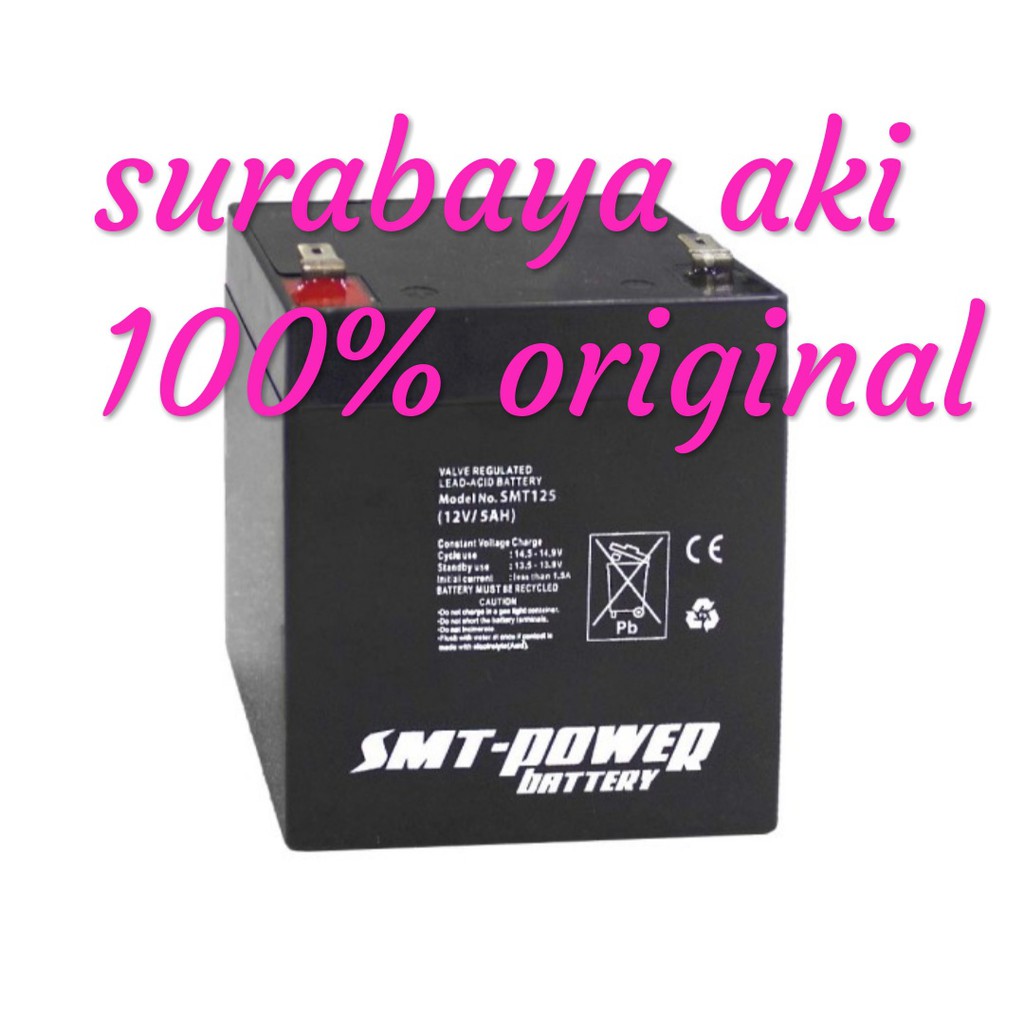 Accu Baterai UPS Lift SMT-Power SMT 125 12v 5ah 12 v 5 ah Ori mobil motor anak