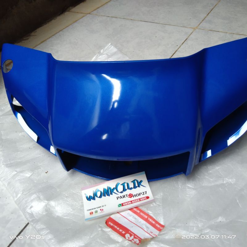 batok totok lampu depan satria 2tak lumba biru original sgp