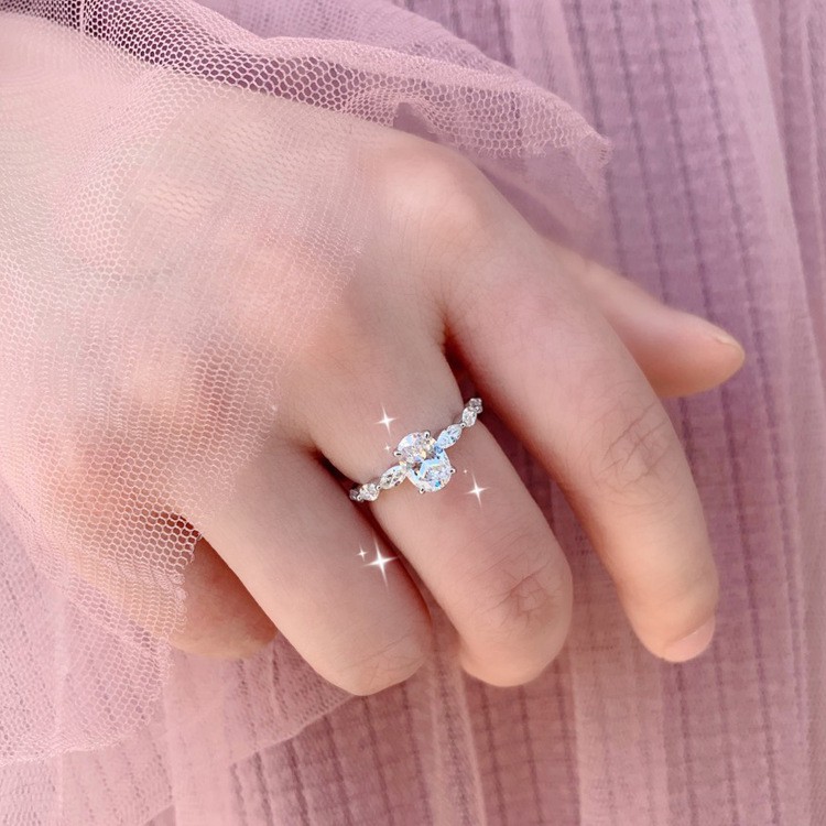 Cincin Sterling Silver 925 Dengan Cubic Zirconia Untuk Wanita