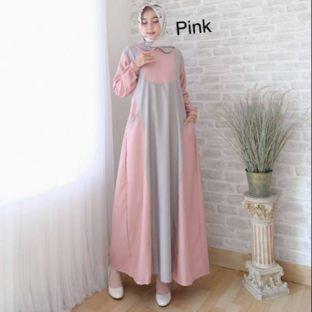 TERBARUNs FC Najibah Gamis Syar'i asdf ( BIG SALE) MDS - GAMIS SYARI KHADIJAH SATU SET KRUDUNG KHIM