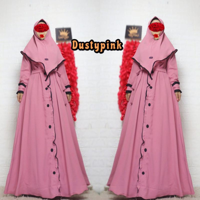 Gamis set khimar ity crepe