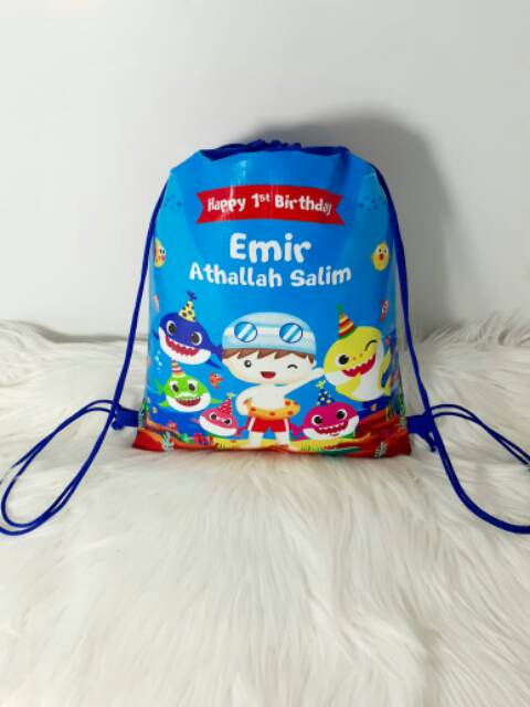 GOODIE BAG TAS SOUVENIR ULANG TAHUN MODEL SERUT RANSEL STRING BAG-4