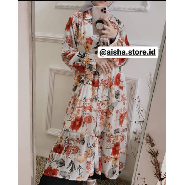 Long Tunik / Dress Floral Import bkk | Dress Zara Nagita Slavina